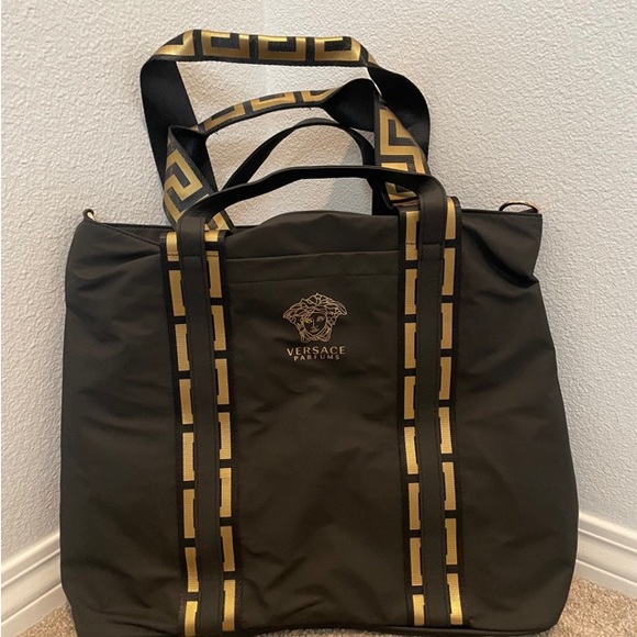 Versace Bags 0 Authentic Versace Black Gold Tote Bag With Dust Cover Nwot Poshmark